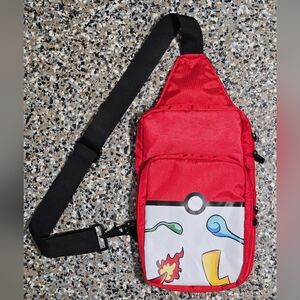 Pokemon Red and White Men's/kids/unisex Cross Body Bag - Brand New